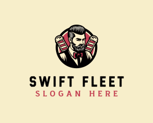 Retro Stylish Gentleman logo design