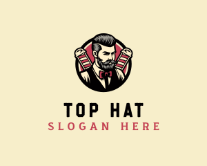 Retro Stylish Gentleman logo design