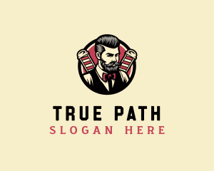 Retro Stylish Gentleman logo design