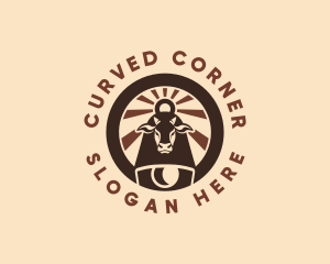 Round Heifer Cowbell logo design