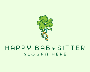 Happy Shamrock Clover  logo design