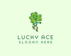 Happy Shamrock Clover  logo design