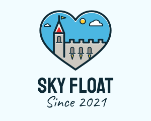 Castle Sky Heart logo design