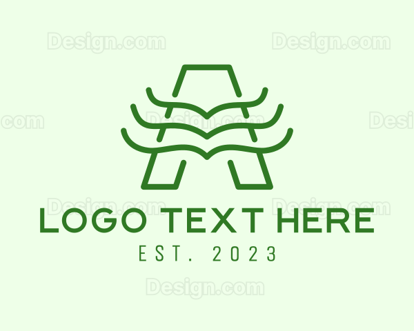 Foliage Books Letter A Logo