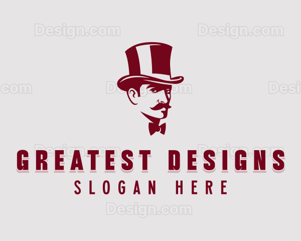 Gentleman Tophat Fashion Logo