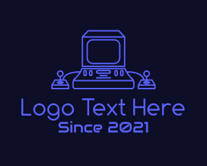 Screen - Purple Computer Game logo design