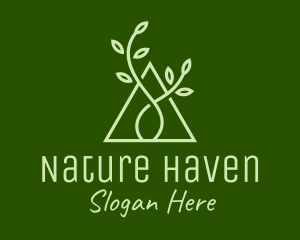 Natural Triangle Seedling  logo design