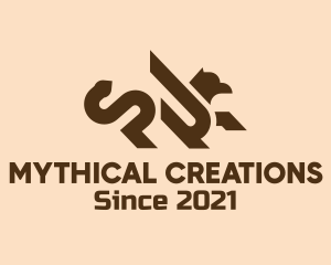 Modern Mythical Griffin  logo design