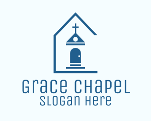 Blue Catholic Chapel logo design