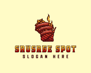 Bratwurst Sausage Wisconsin logo design