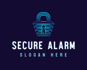 Security Padlock Technology logo design