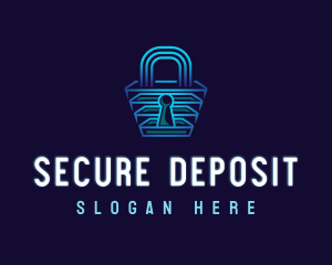 Security Padlock Technology logo design