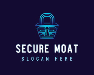 Security Padlock Technology logo design