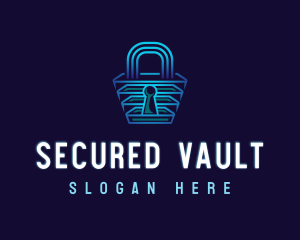 Security Padlock Technology logo design