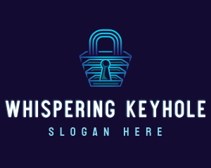 Security Padlock Technology logo design