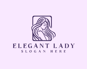 Lady Cosmetic Hairstyle logo design