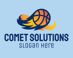 Flaming Basketball Comet  logo