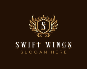 Premium Crown Wings logo design