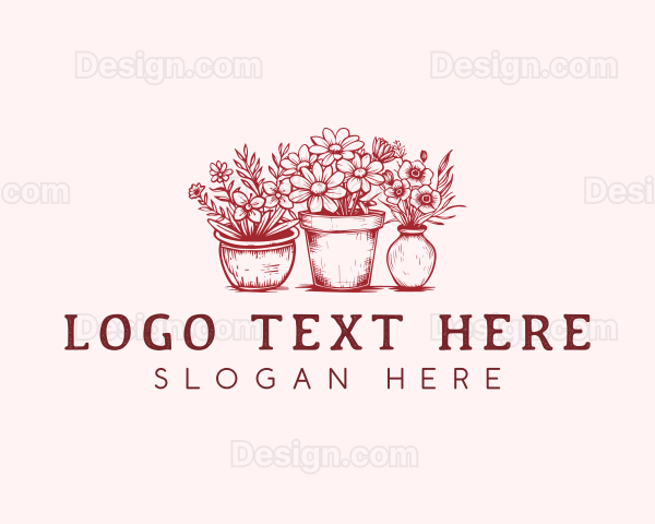 Floral Landscaping Garden Logo