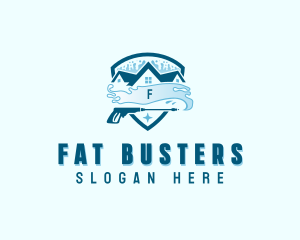 Pressure Washer Housekeeping logo design