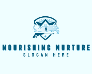 Pressure Washer Housekeeping logo design