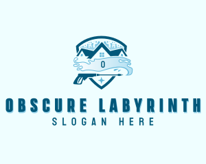 Pressure Washer Housekeeping logo design