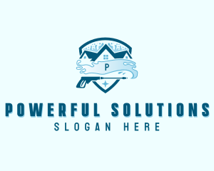 Pressure Washer Housekeeping logo design