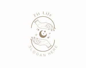 Mystical Moon Hand Logo