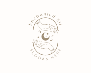 Mystical Moon Hand logo design