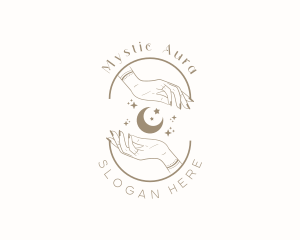 Mystical Moon Hand logo design