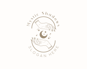 Mystical Moon Hand logo design