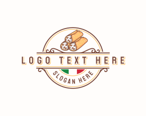 Italian Cannoli Dessert Logo