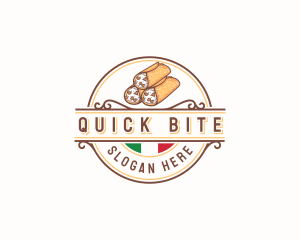 Italian Cannoli Dessert logo design