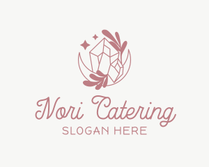 Whimsical Moon Crystal Logo