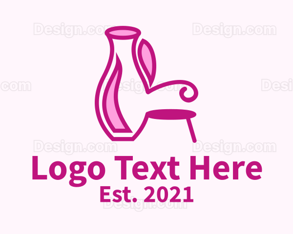 Pink Vase Chair Logo