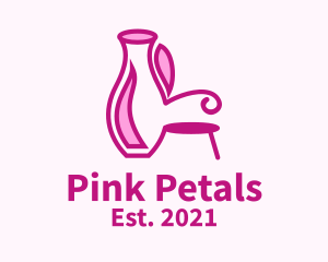 Pink Vase Chair logo design