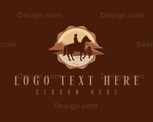 Western Desert Cowboy Logo