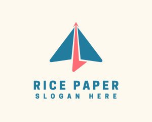 Arrow Paper Plane logo design