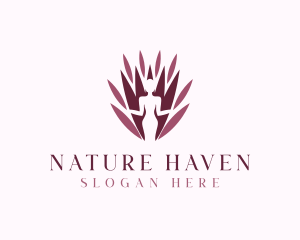 Natural Flower Woman logo design