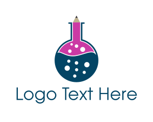 Laboratory Flask Pencil logo