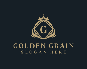 Golden Royal Crown logo design