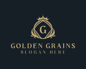 Golden Royal Crown logo design