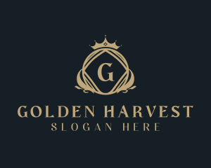 Golden Royal Crown logo design