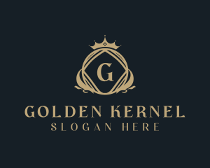 Golden Royal Crown logo design