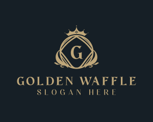 Golden Royal Crown logo design