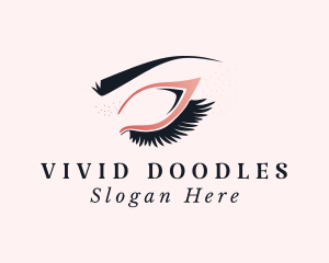 Eyeshadow Makeup Eyelash Fashion logo design