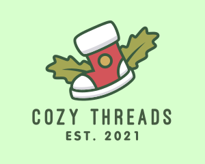 Holiday Christmas Sock logo design