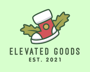 Holiday Christmas Sock logo design