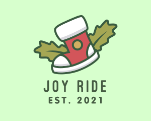 Holiday Christmas Sock logo design