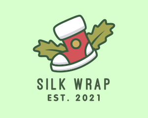 Holiday Christmas Sock logo design